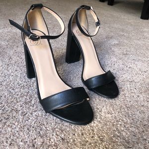 Black Chunky Heels